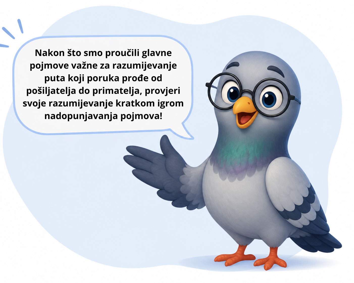 golub najavljuje zadatak povezivanja pojmova s njihovim obbjašnjenjem