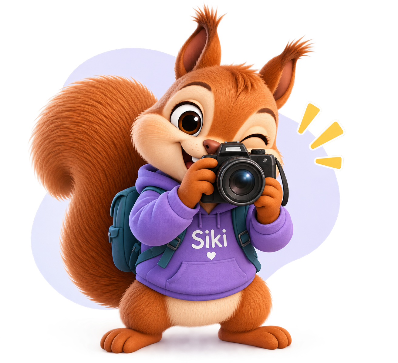 Siki fotografira fotoaparatom.